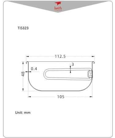 Keith Titanium Ti5323 Single-Wall Bowl - 10.1 fl oz | Folding Handle | Lightweight & Durable - Buy Online on GoSupps.com
