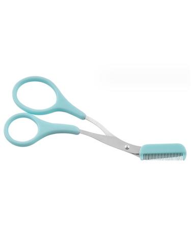 Professional Eyebrow Trimmer Scissors Eyebrow Shear Scissors with Mini Comb and Non Slip Finger Grips All-in-One Shaper Epilator Hair Remover Eyebrow Shaving Scissors Cutter Remover Shaper(Green)