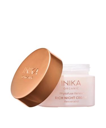 INIKA Organic Phytofuse Renew Rich Night Cream - Hydrating Anti-Aging Formula | Buy Internationally - Buy Online on GoSupps.com