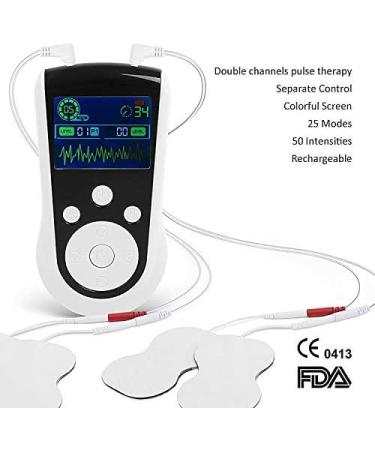 Rechargeable TENS Unit Machine for Pain Relief & Muscle Strength - Medical Body Massager for Shoulders, Lower Back, Ab's, Legs, Knee - Electrical Muscle Stimulator - Buy Online on GoSupps.com
