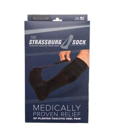 Strassburg Sock - Black, Regular Size (Measurer Calf at Fullest Part, up to 16" is a Regular Size)