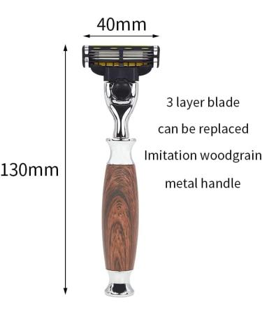NSNT EXCISIT Razor Brush for Men - Stylish Hair Removal & Shaving Brush Set with Metal Handle | 9.5x15cm Silver - Perfect Grooming Tool - Buy Online on GoSupps.com