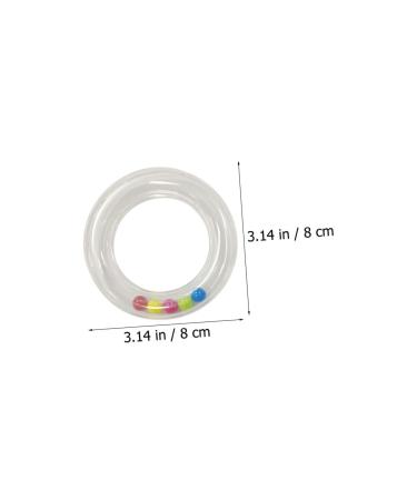 SAFIGLE 30 Pcs Transparent Circle Rattle Set for Infant Nursing Teether - Calming & Soothing Bed Molar Rattles - Portable Newborn Teething Toys - Buy Online on GoSupps.com