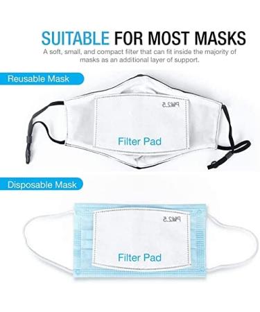 100 Pack PM2.5 Activated Carbon Filter Pads - Breathable Mouth Filters for Outdoor Activities - Buy Online on GoSupps.com