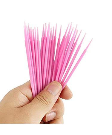 Coobbar 100pcs Micro Disposable Eyelash Extension Brushes - Durable Pink Mascara & Glue Cleaning Sticks for Women | International Shipping Available - Buy Online on GoSupps.com