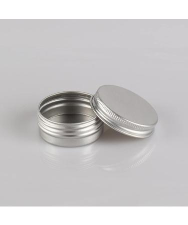 Tianzd 100pcs 10ml Aluminum Tins - Silver Screw Cans for Cosmetics Ointments & Candles | Includes 3 Spoons & 100 Etiquette Labels - Buy Online on GoSupps.com