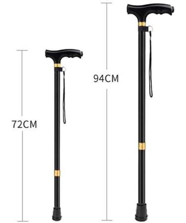 Walking Crutch Four-Legged Walking Stick Elderly Walking Stick Walker Adjustable Black one-Footed Crutches Walking aid Wisdom - Buy Online on GoSupps.com
