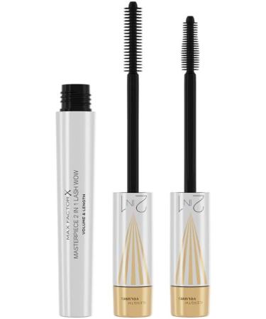 2 x Max Factor Masterpiece 2 in 1 Lash Wow Volume & Length Mascara 7ml - Black - Buy Online on GoSupps.com