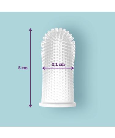 Baby Toothbrush Set for 6-24 Months | 360 Silicone Bristle Toothbrushes - Blue (2 Pack - Buy Online on GoSupps.com