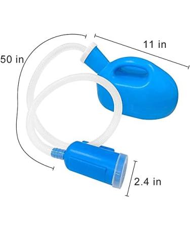 Male Urinal 2000ml-50" Long Tube with Lid Male Urinal Bottles with Cover Male Portable Urinal Pee Bottles Incontinence Seniors Traveling Driving Camping (Blue) - Buy Online on GoSupps.com