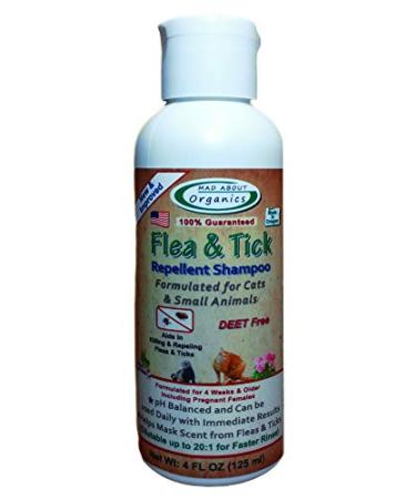 Mad About Organics Flea and Tick Shampoo Formulated for Cats and Small Animals