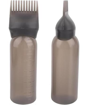 JIHUOO 2 Pcs 6 Ounce Plastic Root Comb Applicator Bottle Hair Dye Color Comb Bottle Hair Oil Applicator Bottle Hair Dye Container Applicator Bottle with Graduated Scale Black - Buy Online on GoSupps.com