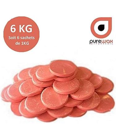 PureWax Rosa Wachssteine f r depilation | 6x1kg | Streifenfreie Haarentfernung f r Beine & K rper | Professionelles Wachs - Buy Online on GoSupps.com