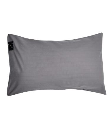 DREAMIEE Conductive Grounding Pillowcase Queen Size Grounding Pillow case with 15ft Grounding Connection Cord 20x30in Sleep Therapy Gray