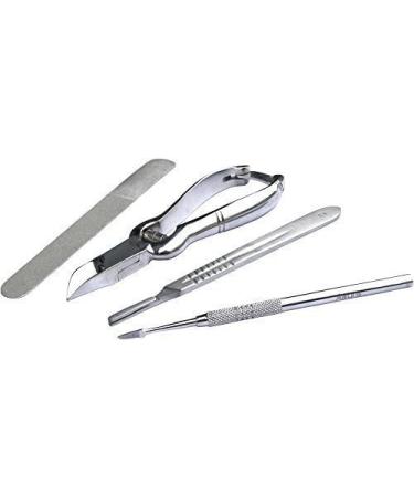 Manicure Pedicure Chiropody Ingrown Toenail Clipper Podiatry Podiatrist Kit 4 Piece with Nail Files - Buy Online on GoSupps.com