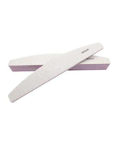 Dajidafu Nail File Strip Half Moon Shaped Home Salon Nails Trimmer Manicure Shaping Accessory Polishing Accessories Pedicure Tool 180/240