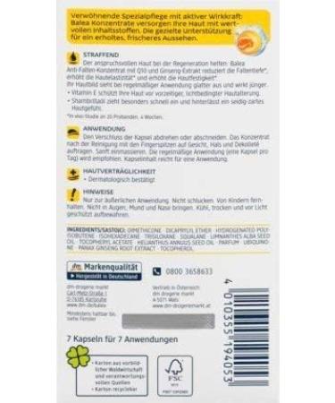 Balea Q10 Anti-Wrinkle Concentrate Serum - 3 Packs, 21 Capsules - Buy Online on GoSupps.com