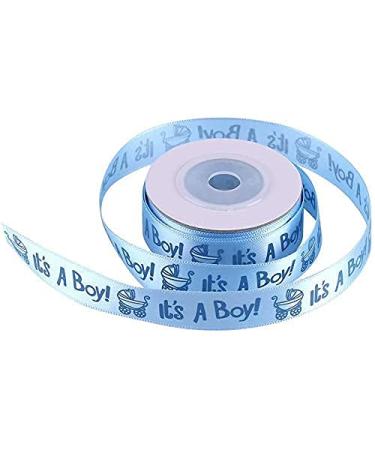 10Yard Stain Ribbon Baby Shower Party Ribbon Baby Christening Ribbon(Blue)