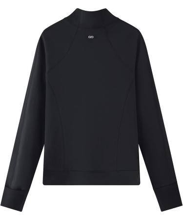 Morning8Kids Girls Cardio Yoga Jacket | Full Zip Slim Fit Figure Skating Jacket | Soft Fabric with Thumbholes | Size 12 Years, Black - Buy Online on GoSupps.com