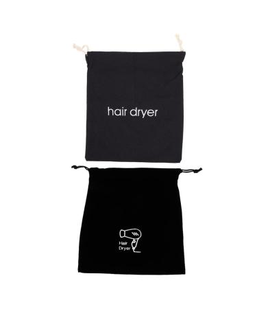 VINTORKY 2pcs Hair Dryer Storage Bag Hair Dryer Holder Traveling Makeup Bag Curly Hair Blow Dryer Fabric 33.00X30.00X0.50CM As Shown 1