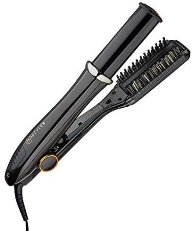 InStyler Max 1.25" Black 2-Way Rotating Iron with Sectioning Comb - Heated Tourmaline Ceramic Barrel Straightens Without Creasing for Blowout Styling & Increased Hair Volume - For All Hair Types