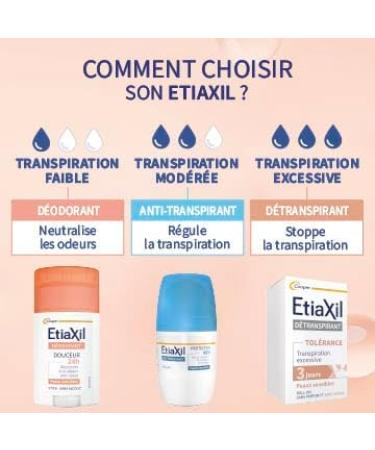  Etiaxil ETIAXIL - Deodorant Deodorant - Excessive Perspiration Treatment - Armpits - TOLERANCE - Effectiveness 3 days - 3x15 ml - Buy Online on GoSupps.com