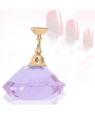 Sonew Nail Holder Nail Art Display Stand Crystal Alloy Nail Tips Stand Holders Magnetic Manicure Nails Salon Tool 3 Colors(Purple) - Buy Online on GoSupps.com