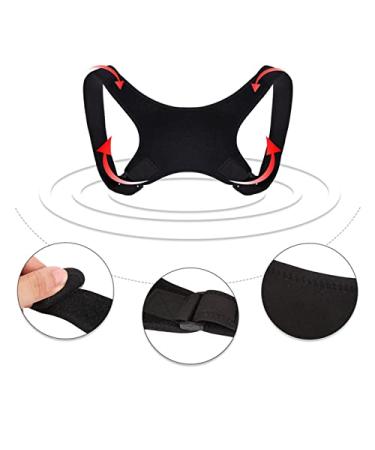 Posture Correction Shoulder Strap Support Belt Men Women Back Posture Corrector Adjustable Therapy Lumbar Brace Spine (Color : Blue Size : Medium) vision Red M - Buy Online on GoSupps.com