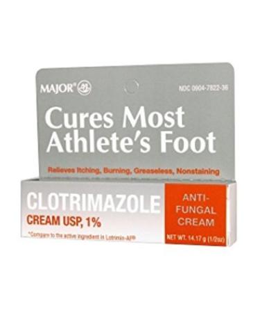 Major Pharmaceuticals Clotrimazole Cream 1% Tube  14.17 Gram
