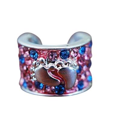CharMed Crystal Stethoscope Charm - Baby Feet 1 Count (Pack of 1)