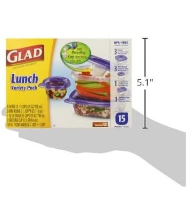 Glad 5-Pack Sandwich Plastic Bpa-free Reusable Food Storage