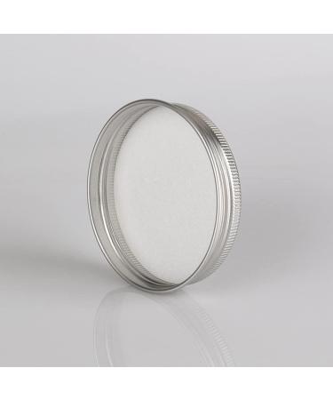 Zeoabsy 10-Piece Silver Aluminum Tins - 80ml Round Screw Cap Cans for Cosmetics Candles & Ointments | Includes 5 Spatulas & Label - Buy Online on GoSupps.com