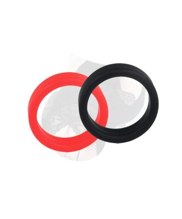 Black 2 Pack Sports Equipment Silicone Massage Accessories Red Versatile Simple Design for Men and Women