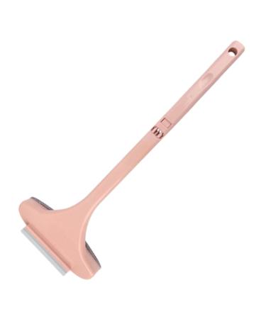 Glass Cleaning Brush - Glass Scraper Brush Wet and Dry Dual-Use Window Glass Screen Cleaner Tool Reusable Mesh Screen Cleaner for Cabinets Sofa Screen Bathroom Fanelod Pink