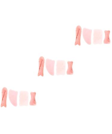 Magiclulu 12 STK Tools for scraping stone hand massage devices Face-Guasha-Tool body roll Massage plate from Harz Gua-Sha Handbook tablets scratch pink synthetic resin
