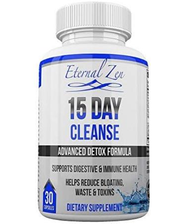 Eternal Zen 15 Day Colon Cleanser Detox - Fast Acting Natural Laxative with Senna for Constipation Relief - 30 Capsules - Buy Online on GoSupps.com