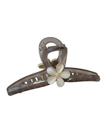 Limtula Glinting Opal Hair Claw Clips Hair Jaw Clip Simple Flower Hair Catch Barrettes Ponytail Holder Hair Props Opal Gray