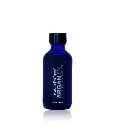NuMe Argan Oil for Hair and Skin - Multipurpose Beauty Organic Argan Oil for Curly Frizzy Hair  Stimulates Growth & Moisturizes Dry Damaged Hair. (2oz / 59 ml)