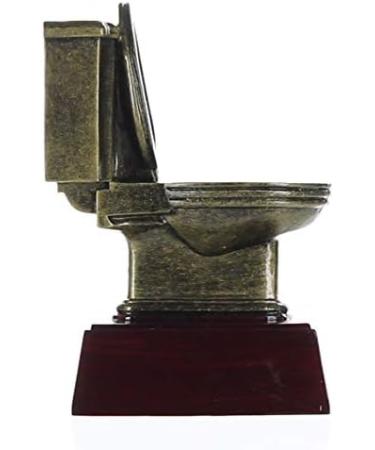 Gold Toilet Bowl Trophy | Last Place Loser Award - 6 Inch Tall - Engraved Plate Upon Request March Madness (R) - Buy Online on GoSupps.com