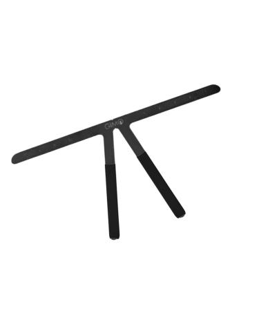 VINTORKY Makeup Kits Embroidery Eyebrow Ruler Household Tools Nose Triangle Ruler Stainless Steel Eyebrow Trimming Makeup Gadgets 13.8x7cm Black