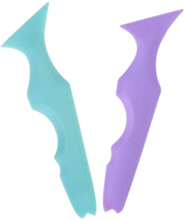 FOMIYES 8 Pcs Silicone Beauty Ruler Silicone Molds Beginners Eyebrow Stencils Eyeliner Tool Eyeliner Brush - Buy Online on GoSupps.com