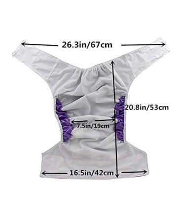 Sigzagor Teen Adult Cloth Diaper Nappy Reusable Washable for Disability - Floral Gray Chevron - Buy Online on GoSupps.com