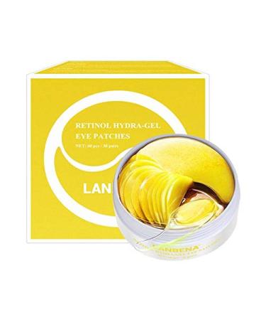 60 (30 pairs) Retinol Hyaluronic Acid Collagen Hydra-Gel Eye Pads/Patches Reduce Fine Lines and Wrinkles Dark Eyes Eye Bags Black Bags Crows Feet Smoother Fresher Looking Eyes and Skin