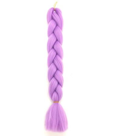 Just Another One 24inch Hair Extensions for Jumbo Braiding Colourful Pre Stretched Hair Heat Resistant Yaki Synthetic African Box Braids Crochet Twist hair for Women Girls & Unisex Purple