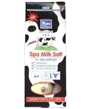 2x Yoko SPA Pure Milk Salt Skin Whitening Smooth Enriched Vitamin E Baby Skin 300 G Best Price Free Shipping From Thailand