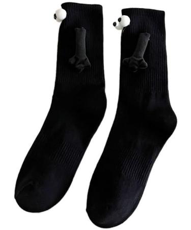 AYGJKIE Magnetic Suction Funny Couple Holding Hands Socks - Black 35-43 | 2 Styles 3D Doll Couple Socks - Buy Online on GoSupps.com