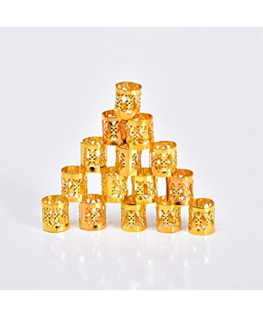 MenYiYDS 50pcs Dreadlocks Beads - Adjustable Aluminum Dreadlock Rings & Hair Accessories in Gold & Silver - International Shipping - Buy Online on GoSupps.com