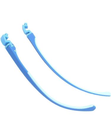 Deebow Glasses spare bar yewear leg 1 pair of removable silicone glasses for children universal bayonet type screwless glasses replacement bars blue