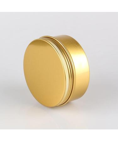 Zeoabsy 10-Piece Gold Aluminum Empty Jars - 150ml Round Tins with Screw Lid for Cosmetics Candles & Ointments | Includes 5 Spatulas & 1 Gold Label - Buy Online on GoSupps.com