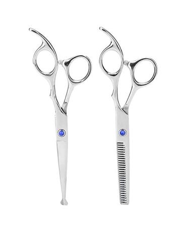 Professional Hair Cutting Thinning Scissors Set Round Head Scissors Baby Hairdressing Scissors Set For Baby Children(Blue)